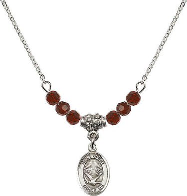 Beads Holy Spirit Birthstone Necklace | 1/2 inch | 4mm Beads | N20-9044