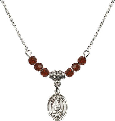 St. Emily de Vialar Birthstone Necklace | 1/2 inch | 4mm Beads