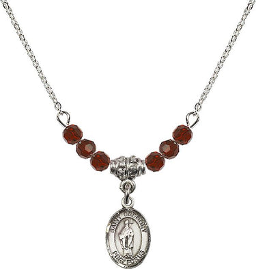 St. Gregory the Great Birthstone Necklace | 1/2 inch | 4mm Beads
