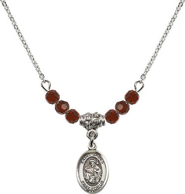 St. James the Greater Birthstone Necklace | 1/2 inch | 4mm Beads