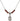Saint Jason Birthstone Necklace | 1/2 inch | 4mm Beads  Garnet Sterling Silver