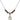 Saint Joan of Arc Birthstone Necklace | 1/2 inch | 4mm Beads  Garnet Sterling Silver