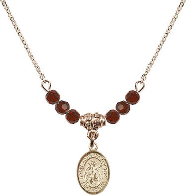 St. John the Baptist Birthstone Necklace | 1/2 inch | 4mm Beads