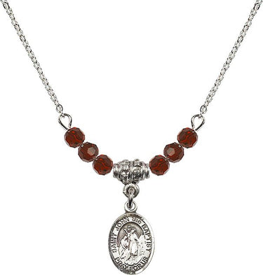 St. John the Baptist Birthstone Necklace | 1/2 inch | 4mm Beads
