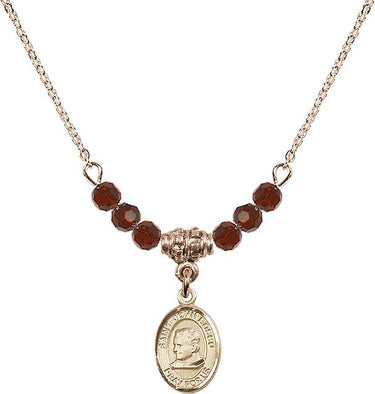 St. John Bosco Birthstone Necklace | 1/2 inch | 4mm Beads