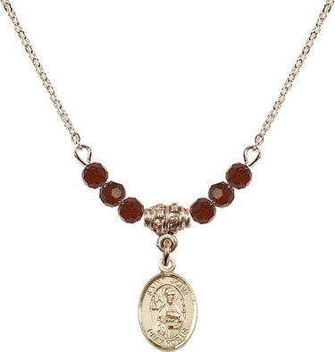St. John the Apostle Birthstone Necklace | 1/2 inch | 4mm Beads