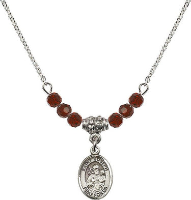 St. Joseph Birthstone Necklace | 1/2 inch | 4mm Beads