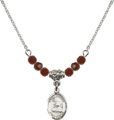 St. Joshua Birthstone Necklace | 1/2 inch | 4mm Beads