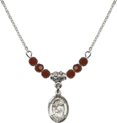 St. Kevin Birthstone Necklace | 1/2 inch | 4mm Beads