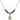Saint Lawrence Birthstone Necklace | 1/2 inch | 4mm Beads  Garnet Sterling Silver