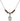 Saint Lawrence Birthstone Necklace | 1/2 inch | 4mm Beads  Garnet Sterling Silver