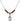 Saint Lucia of Syracuse Birthstone Necklace | 1/2 inch | 4mm Beads  Garnet Sterling Silver