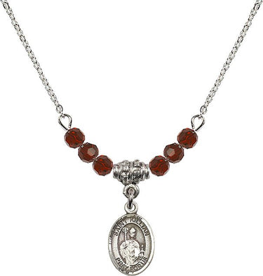 St. Kilian Birthstone Necklace | 1/2 inch | 4mm Beads