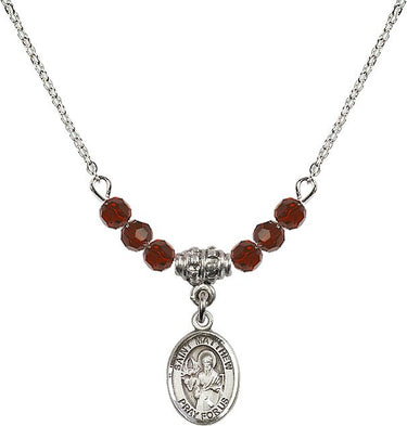 Saint Matthew the Apostle Birthstone Necklace | 1/2 inch