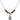 Saint Michael the Archangel Birthstone Necklace | 1/2 inch | 4mm Beads  Garnet Sterling Silver