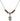 Saint Michael the Archangel Birthstone Necklace | 1/2 inch | 4mm Beads  Garnet Sterling Silver