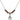 Saint Philomena Birthstone Necklace | 1/2 inch | 4mm Beads  Garnet Sterling Silver
