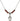 Saint Philomena Birthstone Necklace | 1/2 inch | 4mm Beads  Garnet Sterling Silver