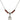Saint Monica Birthstone Necklace | 1/2 inch | 4mm Beads  Garnet Sterling Silver