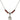 Saint Nicholas Birthstone Necklace | 1/2 inch | 4mm Beads  Garnet Sterling Silver