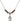 Saint Nicholas Birthstone Necklace | 1/2 inch | 4mm Beads  Garnet Sterling Silver