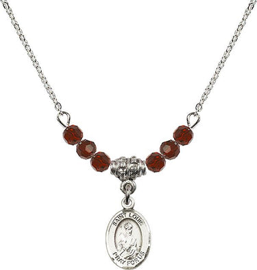 Collar de piedra natal Saint Louis | 1/2 pulgada | Cuentas de 4 mm