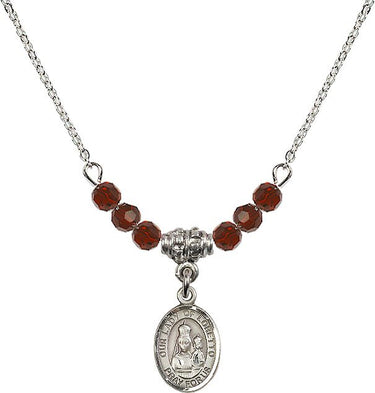 Our Lady of Loretto Birthstone Necklace | 1/2 inch | 4mm Beads