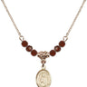 Saint Philip the Apostle Birthstone Necklace | 1/2 inch | 4mm Beads  Garnet 14kt Gold Filled