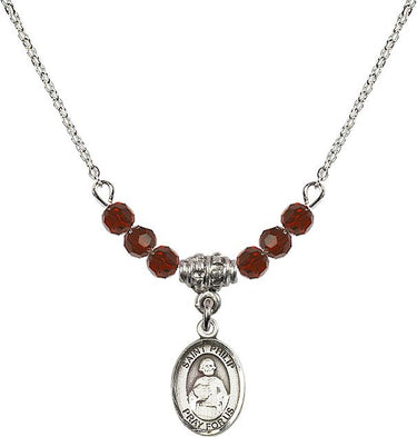 Collar con la piedra natal de San Felipe Apóstol | 1/2 pulgada