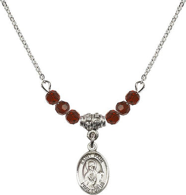 Collar de San Pablo Apóstol con piedra de nacimiento | 1/2 pulgada