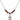 Saint Peregrine Birthstone Necklace | 1/2 inch | 4mm Beads  Garnet Sterling Silver