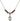 Saint Peregrine Birthstone Necklace | 1/2 inch | 4mm Beads  Garnet Sterling Silver