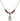 Saint Rose of Lima Birthstone Necklace | 1/2 inch | 4mm Beads  Garnet Sterling Silver