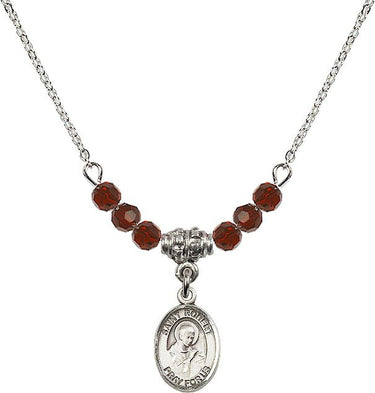 Saint Robert Bellarmine Birthstone Necklace | 1/2 inch