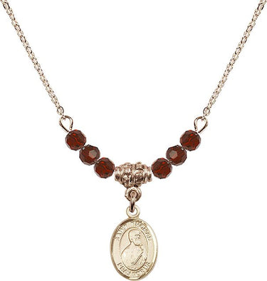 St. Thomas the Apostle Birthstone Necklace | 1/2 inch | 4mm Beads