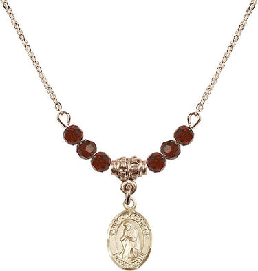 St. Juan Diego Birthstone Necklace | 1/2 inch | 4mm Beads