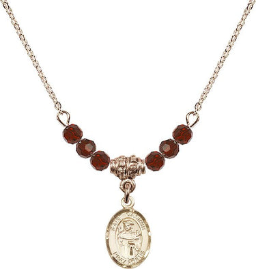 St. Casimir of Poland Birthstone Necklace | 1/2 inch | 4mm Beads