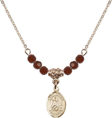 St. William of Rochester Birthstone Necklace | 1/2 inch | 4mm Beads