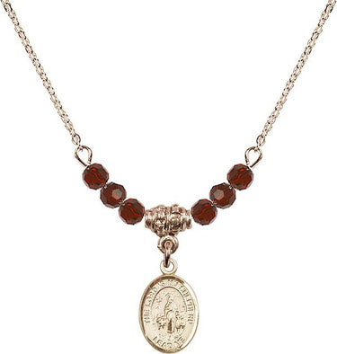 Lord Is My Shepherd Birthstone Necklace | 1/2 inch | 4mm Beads