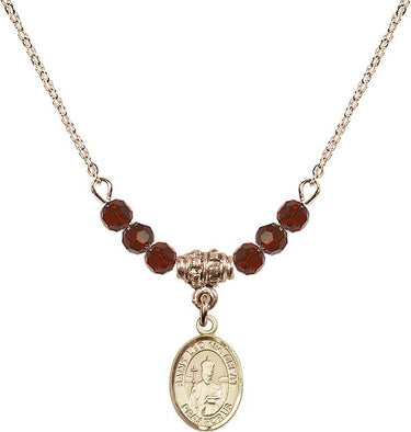 St. Leo the Great Birthstone Necklace | 1/2 inch | 4mm Beads