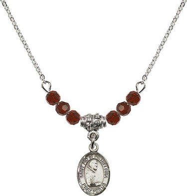 St. Pio of Pietrelcina Birthstone Necklace | 1/2 inch | 4mm Beads