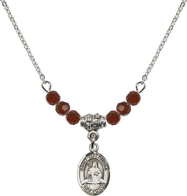 St. Walburga Birthstone Necklace | 1/2 inch | 4mm Beads
