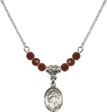 St. Ursula Birthstone Necklace | 1/2 inch | 4mm Beads