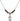 Saint Agnes of Rome Birthstone Necklace | 1/2 inch | 4mm Beads  Garnet Sterling Silver