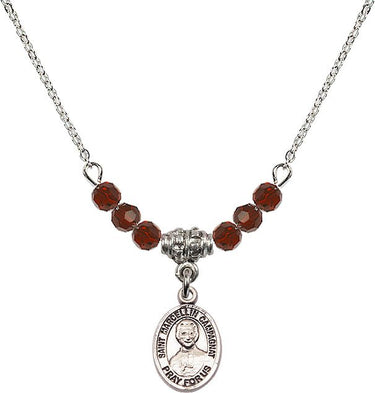Collar con la piedra natal de San Marcelino Champagnat | 1/2 pulgada | Cuentas de 4 mm