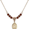 Maria Stein Birthstone Necklace | 1/2 inch | 4mm Beads  Garnet 14kt Gold Filled