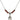 Saint Ambrose Birthstone Necklace | 1/2 inch | 4mm Beads  Garnet Sterling Silver