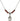 Saint Ambrose Birthstone Necklace | 1/2 inch | 4mm Beads  Garnet Sterling Silver