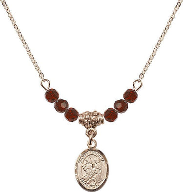Saint Cecilia Marching Band Birthstone Necklace | 1/2 inch | 4mm Beads