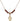 Saint Vincent Ferrer Birthstone Necklace | 1/2 inch | 4mm Beads  Garnet 14kt Gold Filled